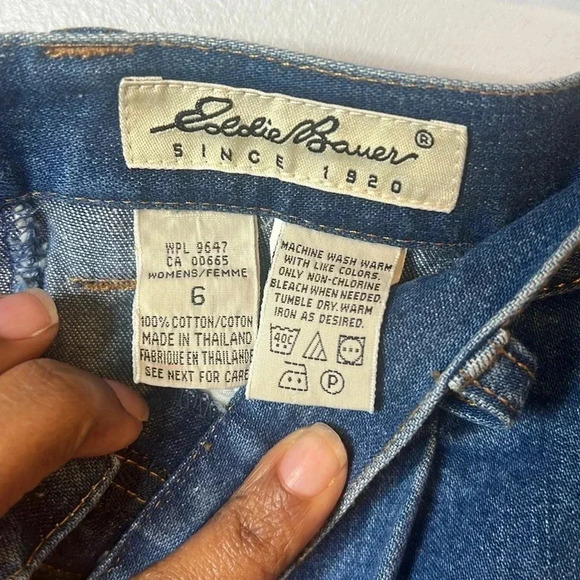 Women’s Vintage Eddie Bauer Denim Skirt with pockets Size 6 - Picture 5 of 7